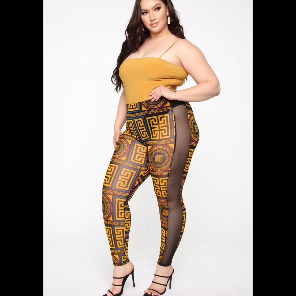 Plus size “own the place” mesh leggings